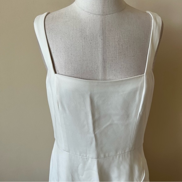 Saylor White Caylin Feather trim midi Dress 13640 - Picture 6 of 15